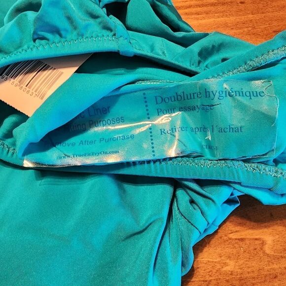 NWT Trina Turk Plunge Wrap Front One Piece Swimsuit Size 2 - Picture 5 of 6